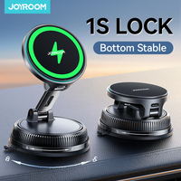 Joyroom Magnetic Car Mount Charger Vacuum Gel 2-in-1 Strong Suction Magnetic 15W Car Phone Holder Charger for iPhone 17 16 15 14