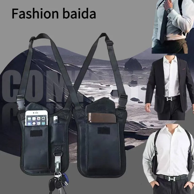 Invisible backpack, secret agent bag, underarm close-fitting anti-theft mobile phone bag.