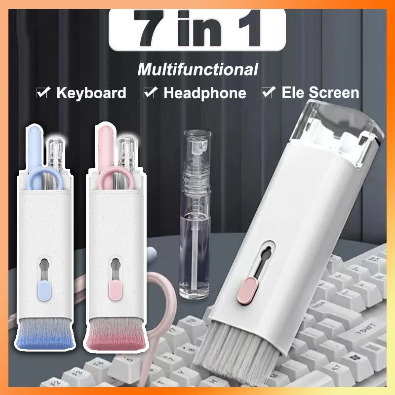7 in 1 Easy To Carry Kit Bluetooth Earphones Airpods Cleaner Headset Cleaner Pen Laptop Screen Cleaning Keyboard Cleaning Kits