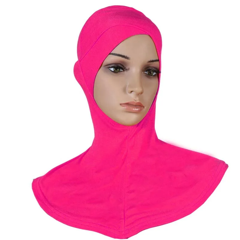 Solid Color Cross Benaies Hat Bonnet Underscarf Women Muslim Instant Scarf Hijab Islamic Headscarf Amira Ninja Ninja Cap Turban