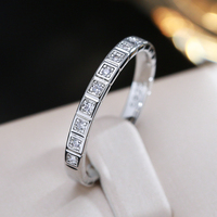 Kinel New 2023 Minimalist Thin Rings for Women Wedding Brilliant Cubic Zircon High Quality Versatile Female Finger Ring Jewelry