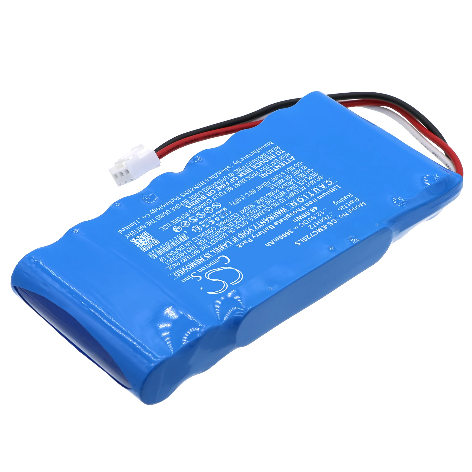 CS Replacement Battery For DUAL-LITE DYN12, DYN12-06L, DYN12I-06L 784H72 3600mAh / 46.08Wh Equipment, Survey, Test