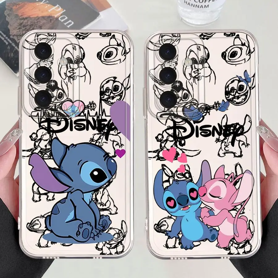 ديزني غرزة زاوية غطاء واضح لسامسونج غالاكسي A26 A24 A56 A33 A25 A14 A55 A23 A15 A36 A13 A34 A35 A73 A54 #2