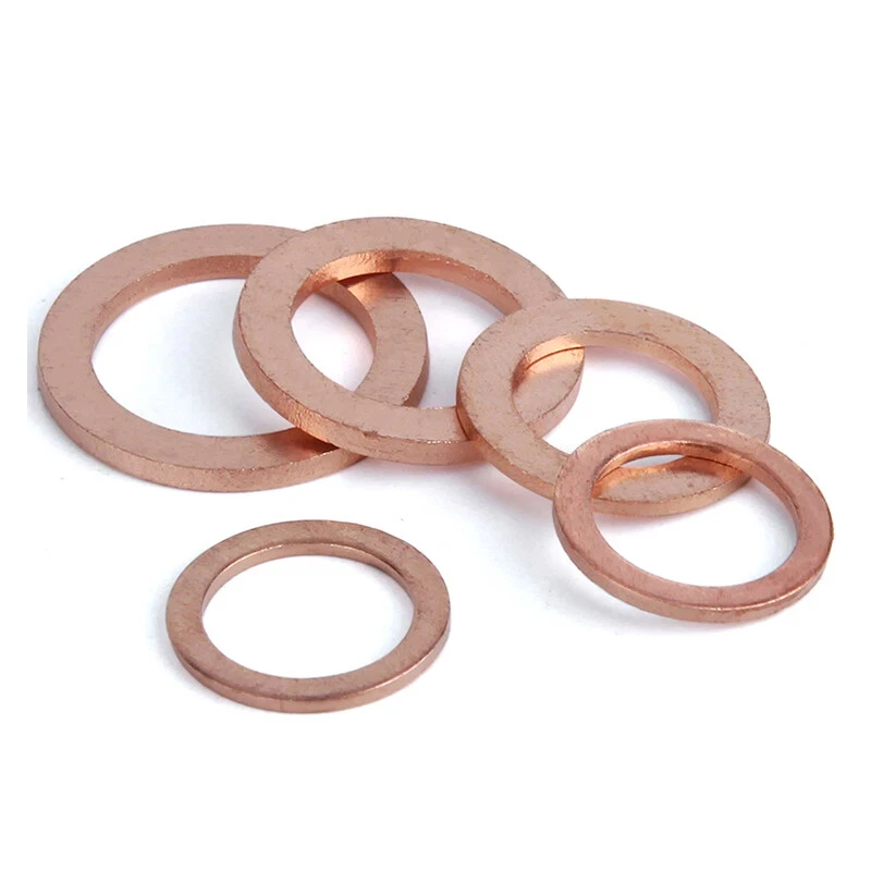 1/2/5/10/20/50pcs Solid Copper Washer Flat Ring Gasket Sump Plug Oil Seal Fittings Washers Fastener Hardware Accessories