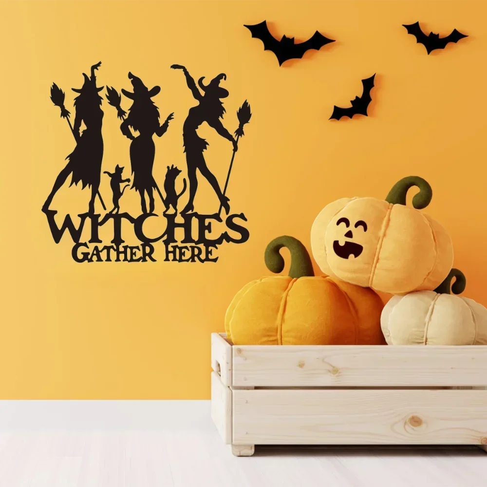

Funny Witches Gather Here:The Optimal Metal Sign for Fall Decor. Vintage Chic Wall Art Hanger – A Wonderful Housewarming Present
