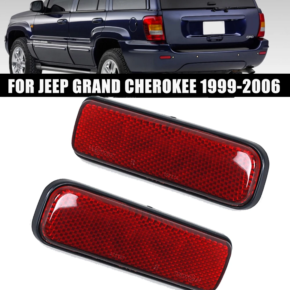 

Car Rear Bumper Fog Lamp Brake Light Reflector Marker Shell for Jeep Grand Cherokee 1999-2006 56022639AA 56022638AA Left Right