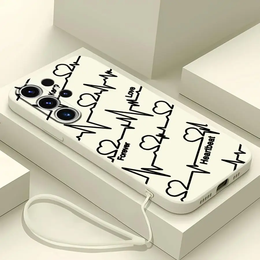 حافظة لهاتف سامسونج جالاكسي S24 FE S23 S22 Ultra S21 Plus Note 20 10 Ultra S25 Edge S20 Heart Art