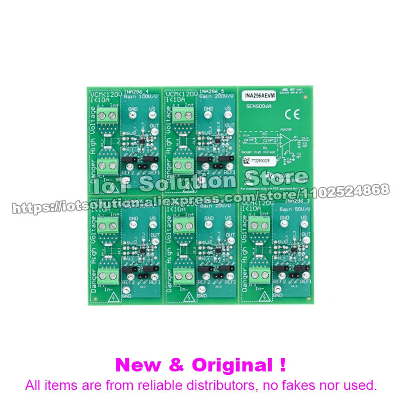 INA296AEVM INA296x evaluation module for -5-V to 110-V 1.1-MHz current sense amplifier with 5-V/µs slew rate