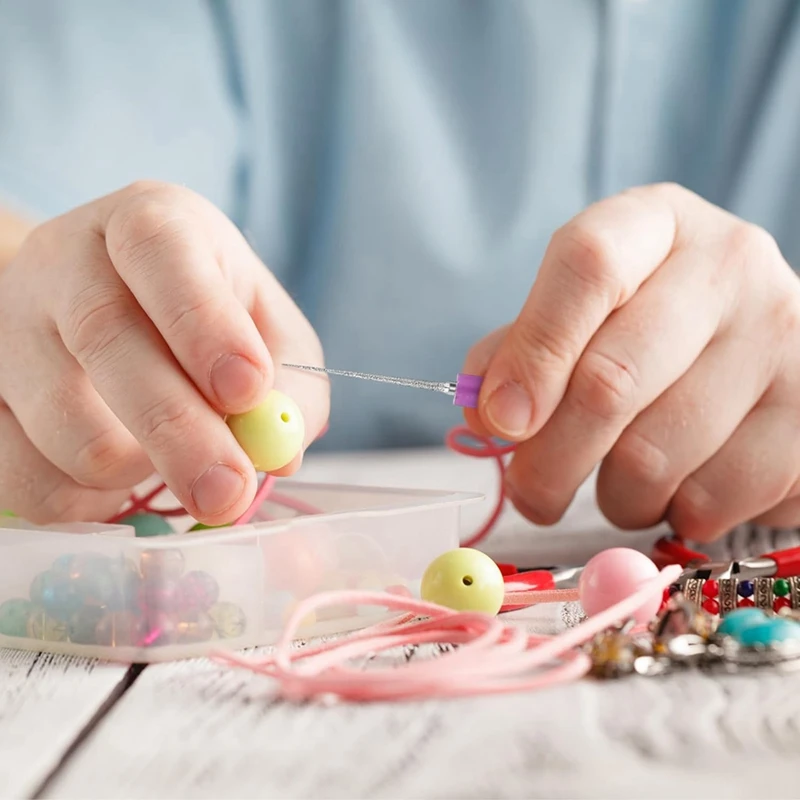 Alésoir de perles à pointe de diamant pour bijoux, trou de perles exécutif, outil d'agrandisseur pour verre, plastique, perles en bois, 4 pièces