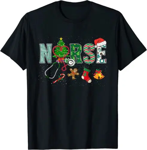 Nurse RN Stethoscope Christmas Tree Ornaments Decor T-Shirt