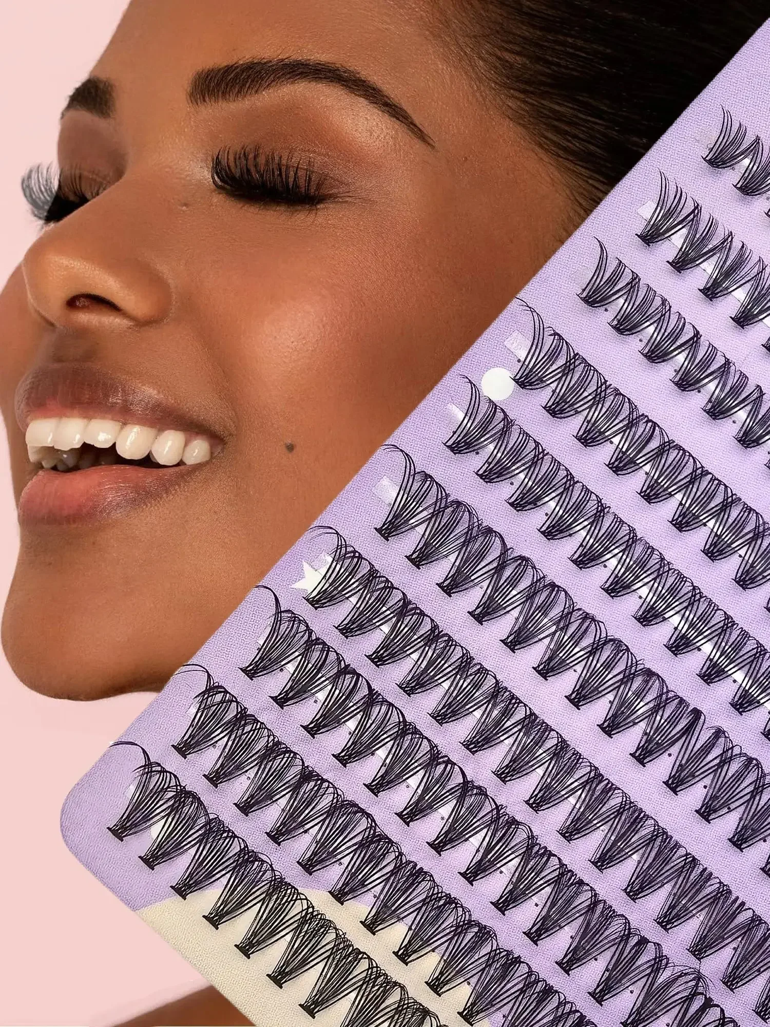 

20D DOUBLE Volume False Eyelash Extension Kit [D Curl] 200 Eyelash Clusters 9-16mm DIY Natural Looking False Flare Eyelashes Bff