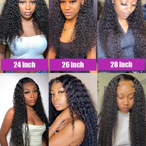 300% Dichte 40 46 Zoll tiefe Welle 13x6 HD HD Frontes menschliches Haar Perücken lose Wasser gebogen 6 Hauptverkäufe Peruqua Andulada - №4