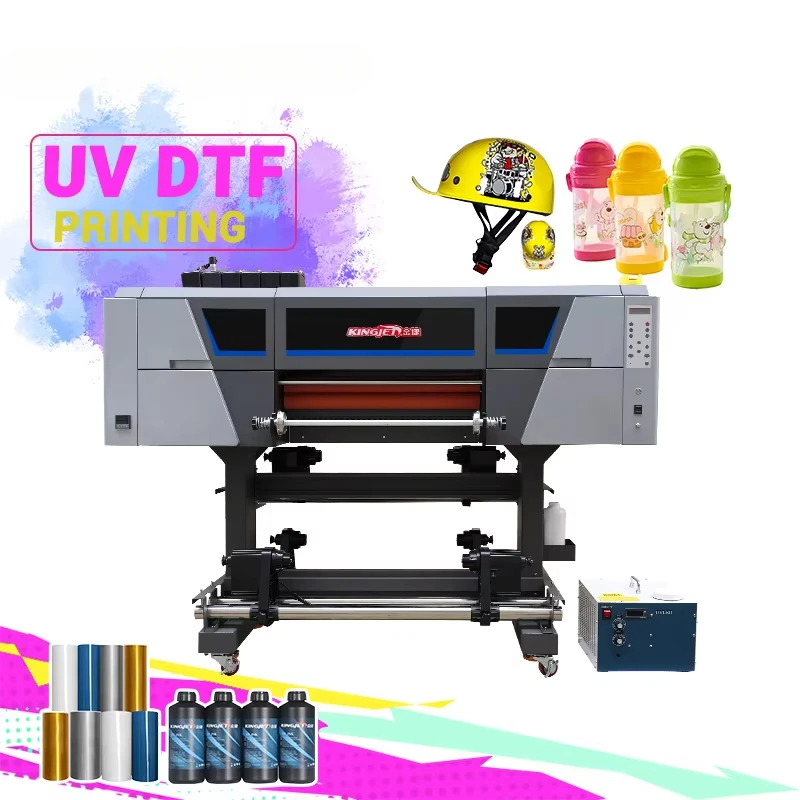 Kingjet popular automatic a3 uv printer machine uv dtf print printer uv dtf film all in one for sticker label