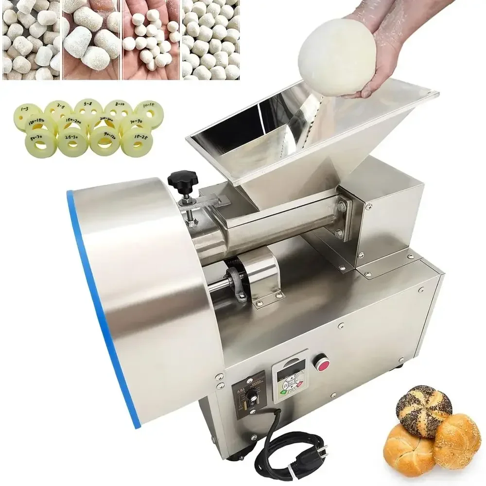 

TECHTONGDA Commercial Dough Divider Electric Quantitative Dough Cutter StainlSteel Dough Ball Maker or Bread Pizza Noodle 1-300g