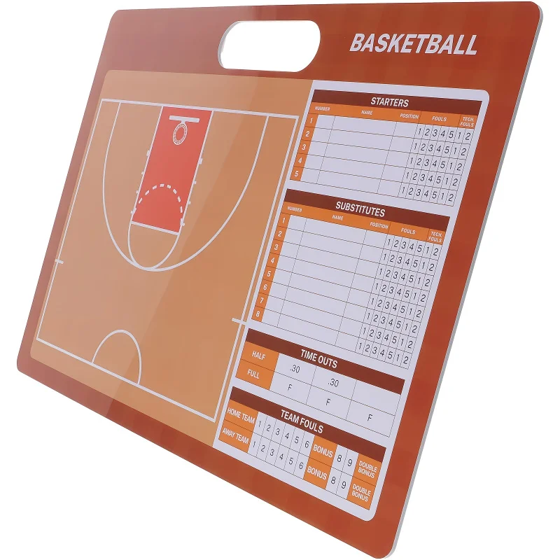 Тактическая доска баскетбольного тренера, оснащена стираемыми инструментами идеально подходит для использования в баскетбольных играх.