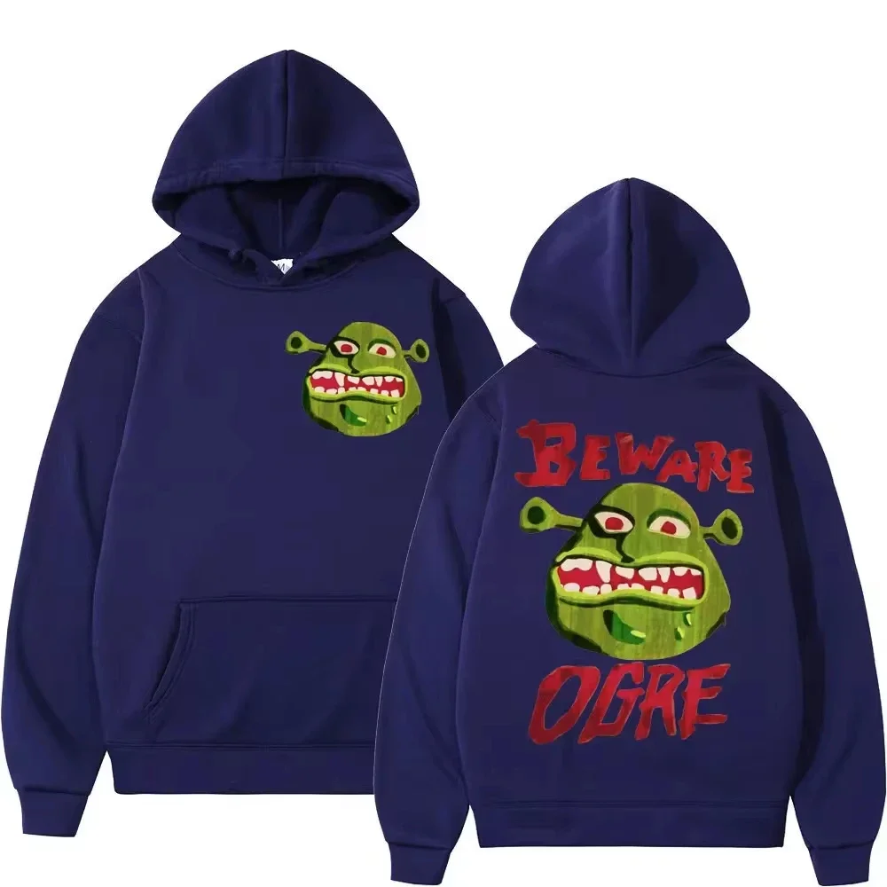 Animated Film Shrek Graphic Hoodie Men's Women's Gothic Fashion Hooded Sweatshirts Vintage Casual Oversized Pullovers Streetwear