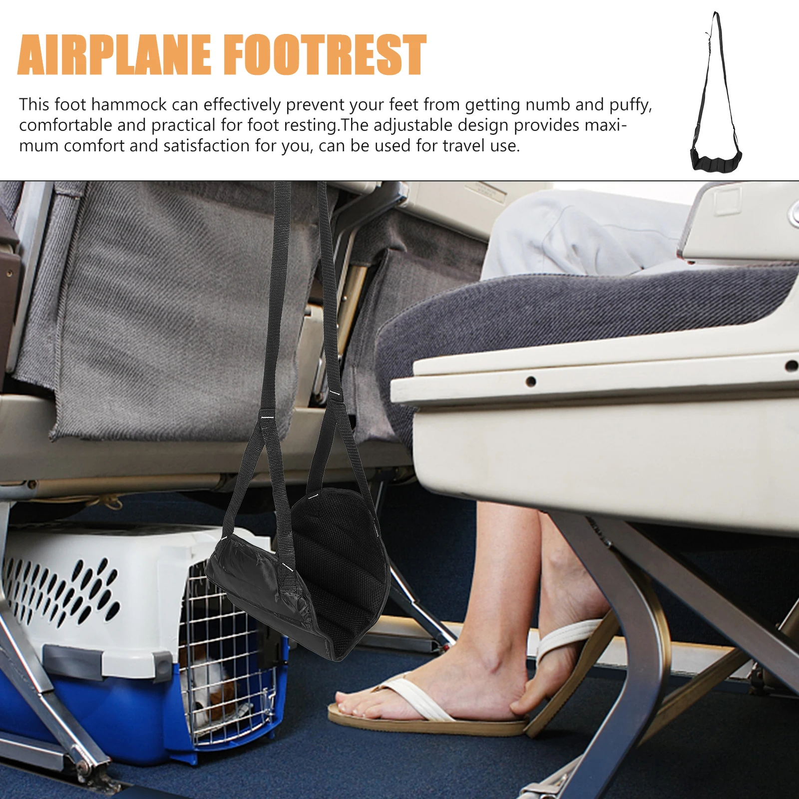 

Portable Adjustable Airplane Footrest Travel Legrest Foot Hammock Plane Foot Hammock Footrest Flying Travel Essentials