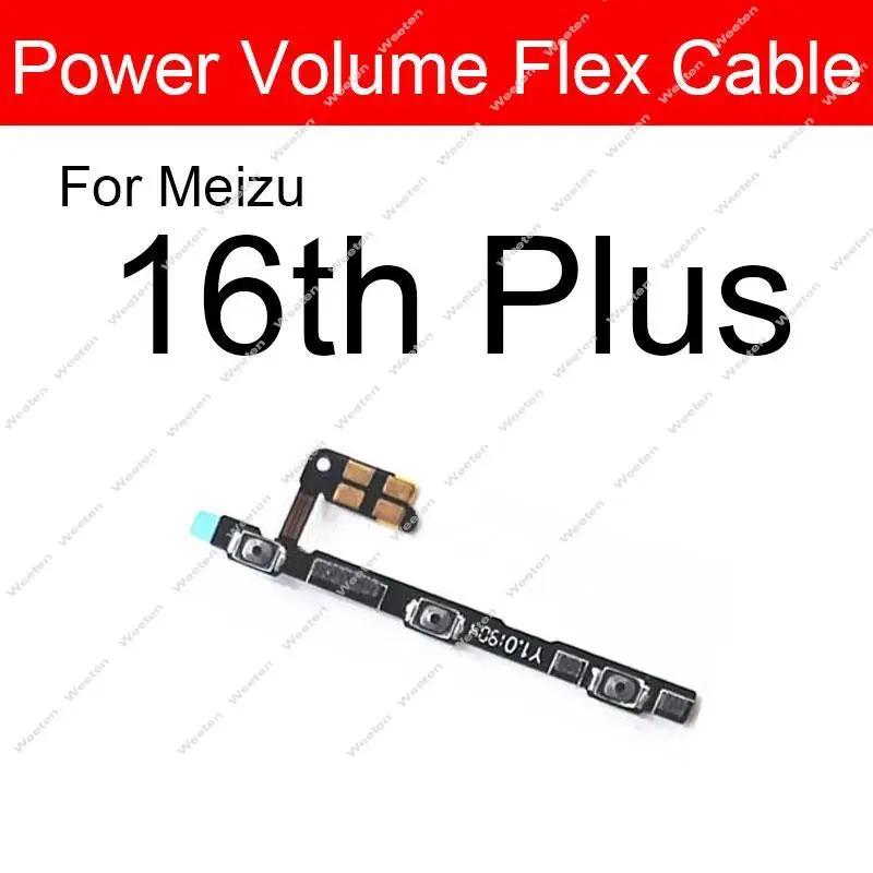 Power Volume Flex Cable For Meizu 15 16 16T 16S 16X 16XS 16th Plus U10 U20 ON OFF Power Voulme Button Flex Ribbon Repair Parts