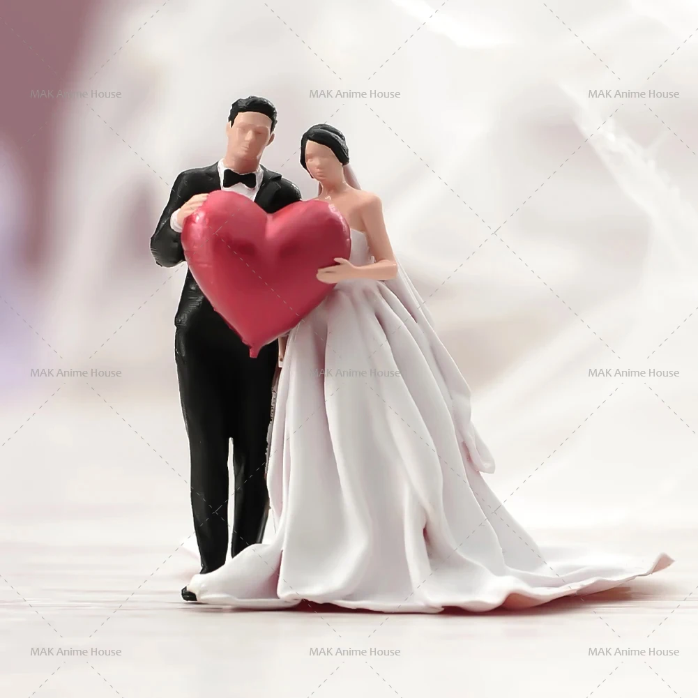 미니어처 수제 1/64 1/43 1/87, 커플 웨딩 홈 장식, 디오라마 피규어 모델, 창의적인 사진, 결혼 선물