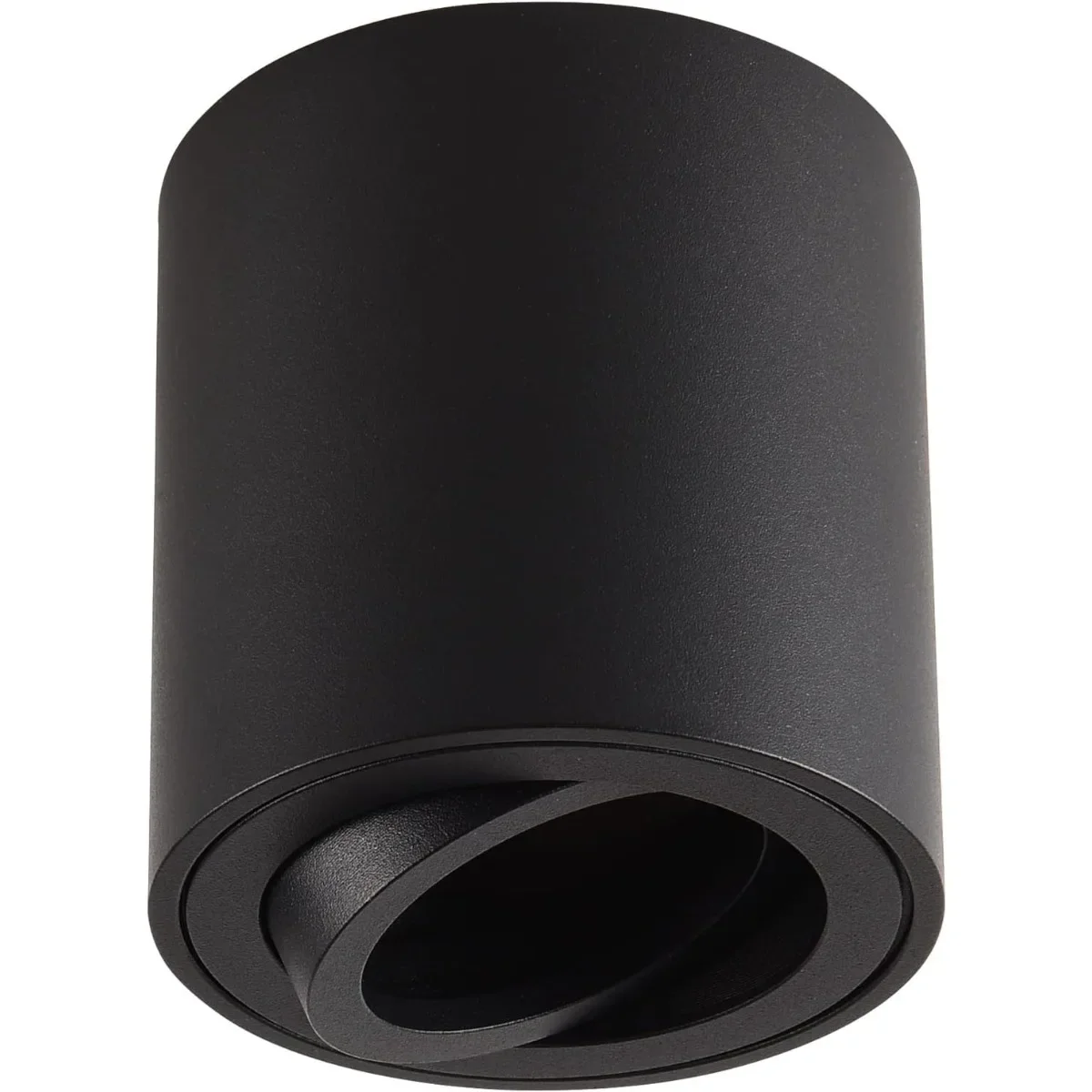 JOYINLED Black Round Adjustable LED Ceiling Spotlight, Surface-Mounted Downlight Fixture Frame for Retail, Artwork & Library