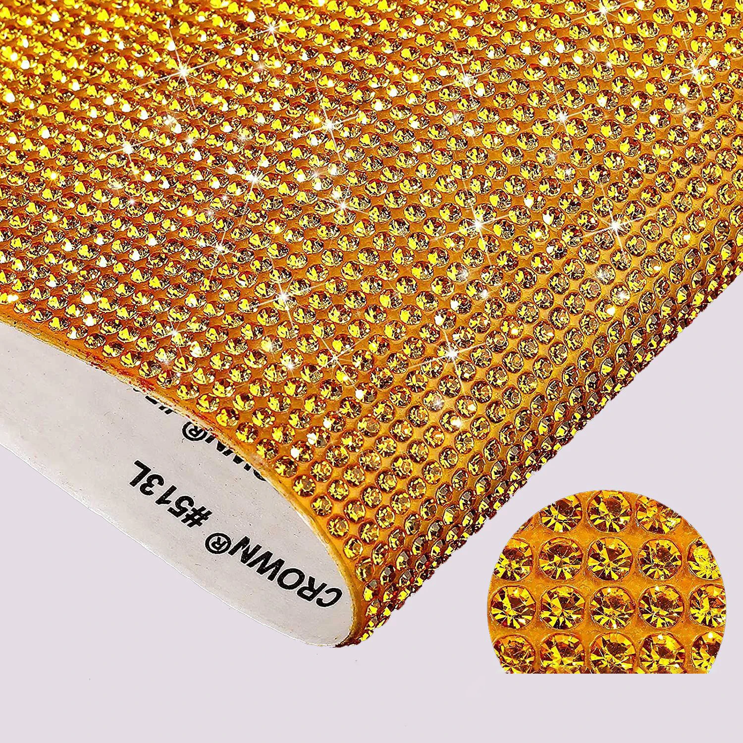 Self-Adhesive Glitter Gem Stickers Rhinestone Arts Crafts Diy Event Phone Decor Crystal Rhinestones Sticker 24*40cm For Car