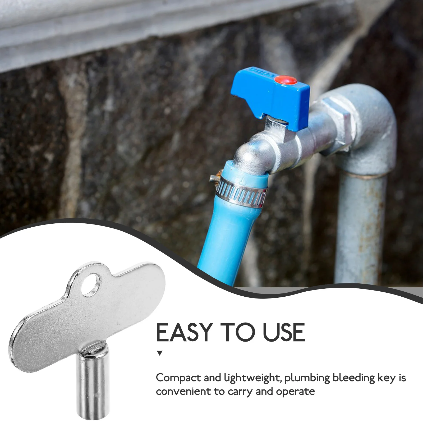 

Radiator Zinc Alloy Compact Lightweight Plumbing Tool Suitable for Various Valves Faucets Gas Radiator Air Bleeder Valve Key
