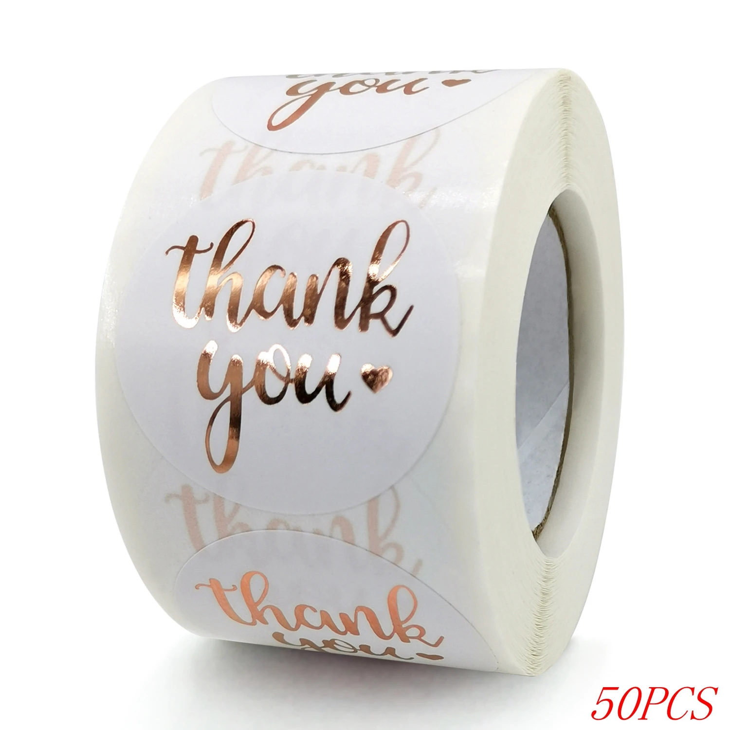 50-500 Stuks 1Inch Blauw Dank U Stickers Voor Envelop Afdichting Labels Briefpapier Levert Handgemaakte Huwelijkscadeau Decoratie sticker - afbeelding 1