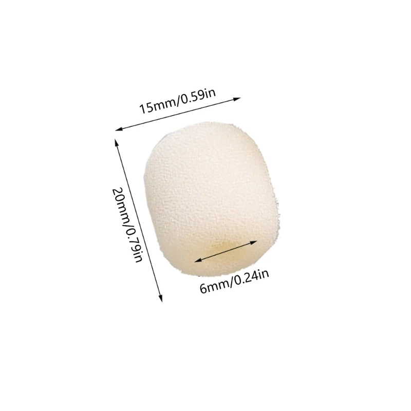 Copertura in spugna per microfono lavalier wireless da 10 pezzi per schiuma per microfono wireless K1, K9, copertura in schiuma per parabrezza mini microfono per K1, K9