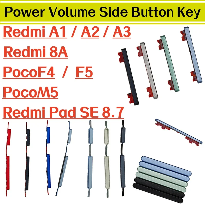 

Кнопка регулировки громкости для XIAOMI Redmi A1, Redmi A2, Redmi A3, Redmi 8A, Poco F4, Poco F5, Poco M5, Redmi Pad SE 8.7