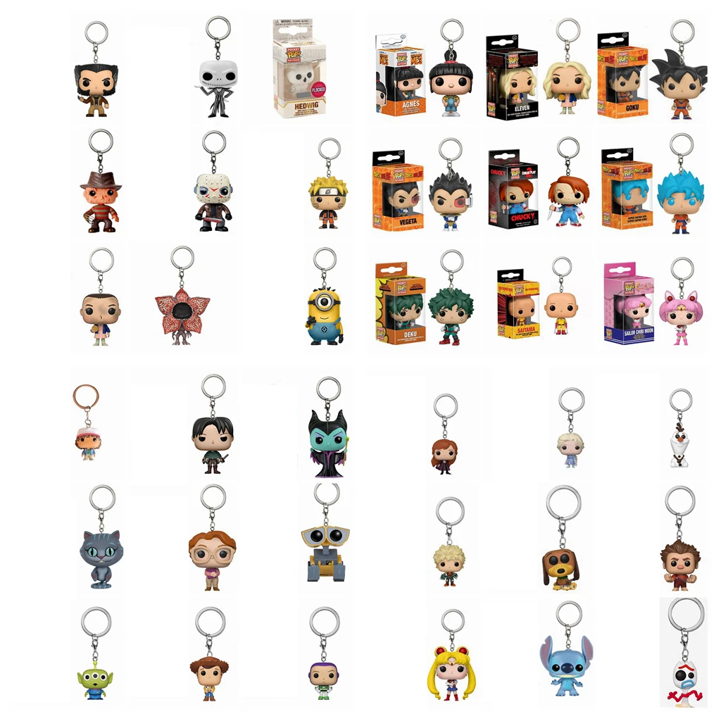 FUNKO POP-llavero de Frozen para niños, figura de acción de una pieza, Toy Story wall-e, Minions, Dragon Ball, Naruto, regalos