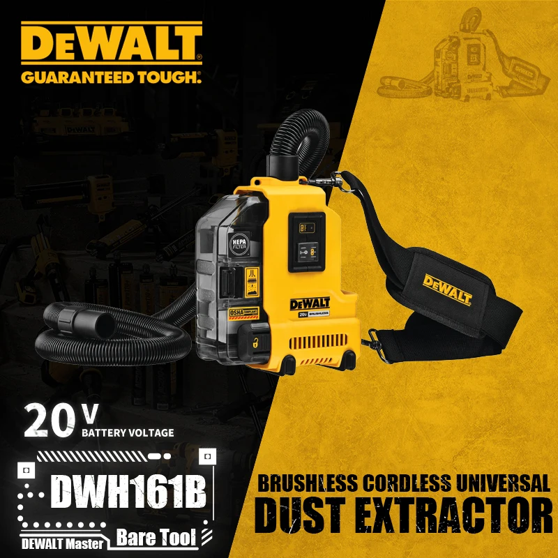 Dewalt-ヘッドセット161bコードレス,ユニバーサル集塵機,20v電動工具,dwh200d,ホース付き防塵抽出チューブキット