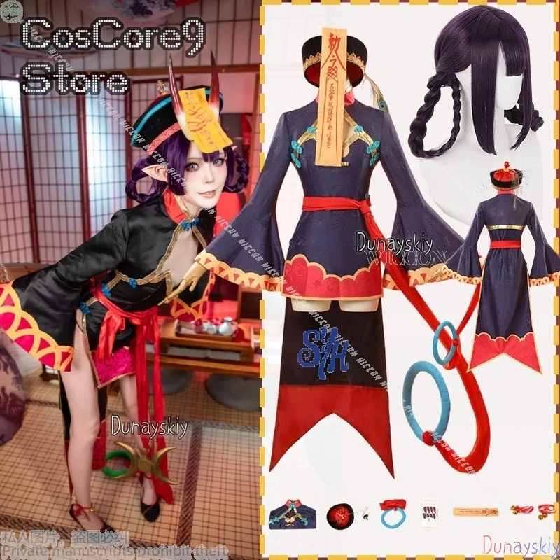 

Аниме игра Fate Косплей FGOO органов로윈 의상 Shuten Douji Kawaii Китайский призрак Сексуальное мини-платье Zombie Cute Lovely Lolita Halloween Cos