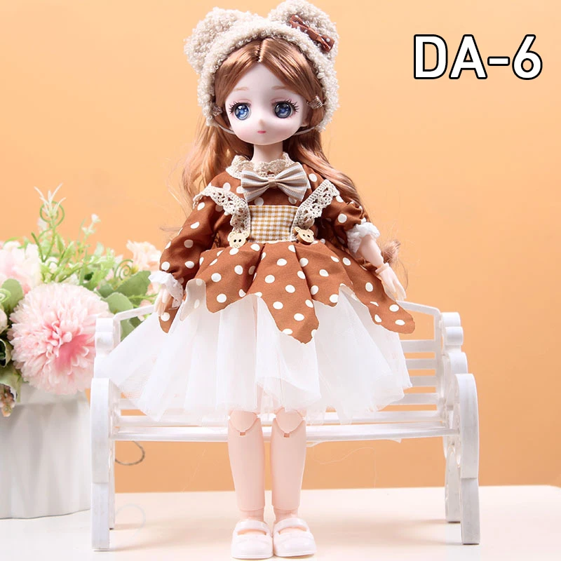 GIHOO 30CM Bewegliche Gelenk Puppe Mädchen Dress Up DIY Spielzeug Nette Sicherheit Baby Puppe Babys Kleinkind Prinzessin Schöne 3D Make-Up puppenhaus Puppe 8