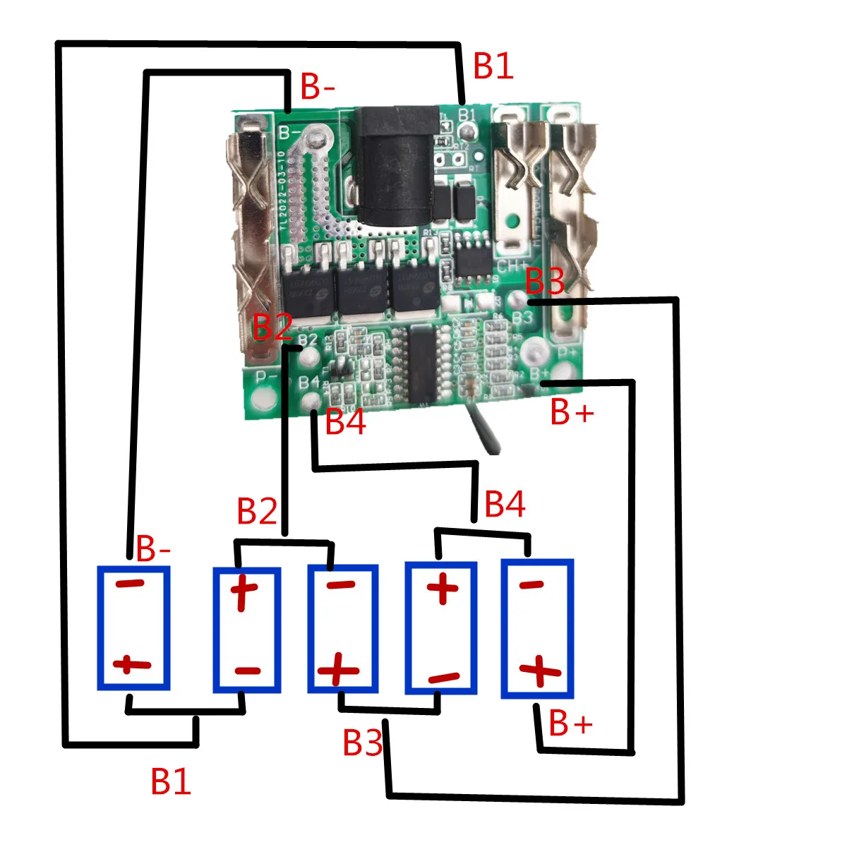 5s Bms 3mos Trapano 18V Batteria al litio 21V 18650 PCBA con spina di ricarica DC Accessori per elettroutensili manuali