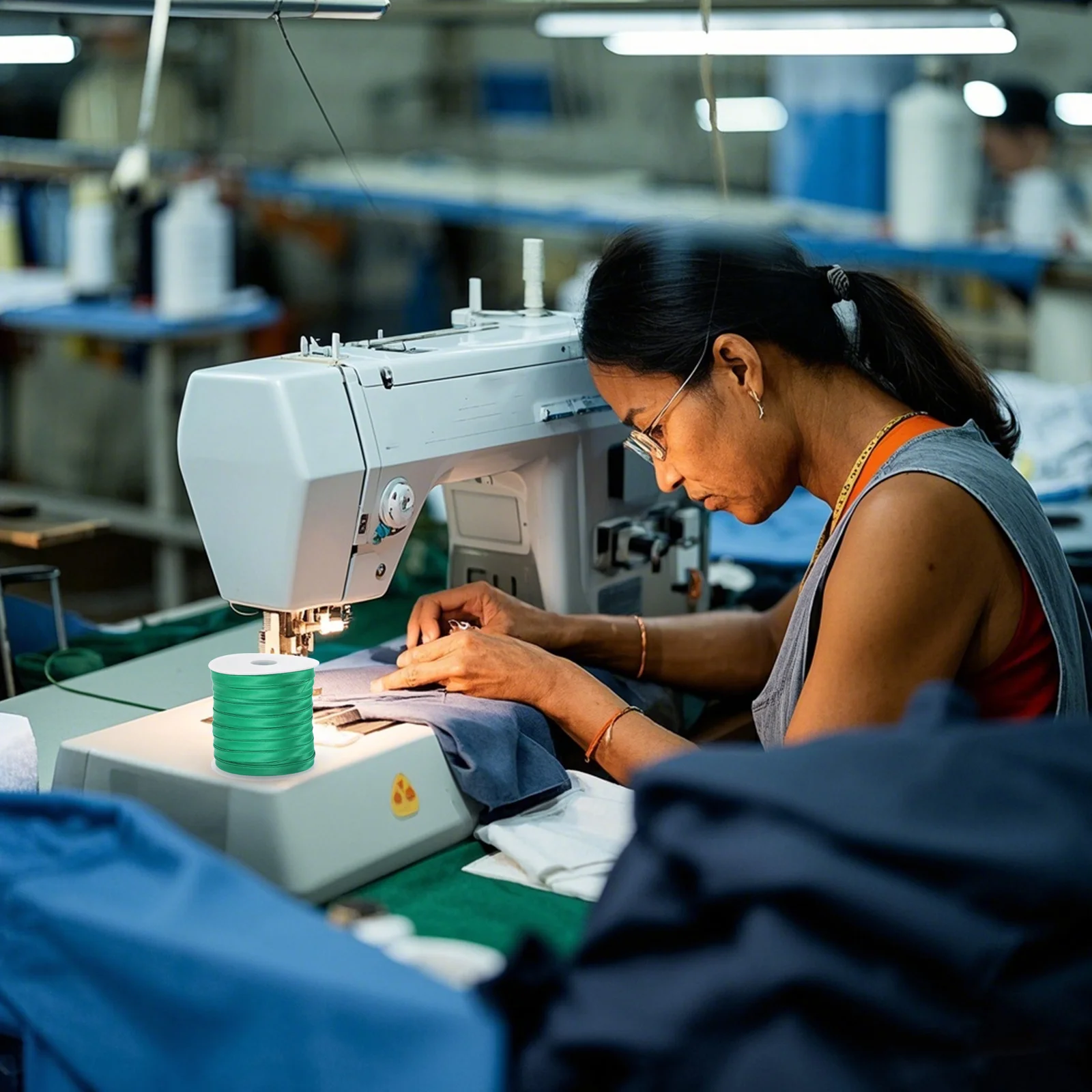 

54.68 Yards Double Fold Bias Tape Green for Quilt Binding Seam Finishing DIY Crafts Piping Tape Sewing Supplies