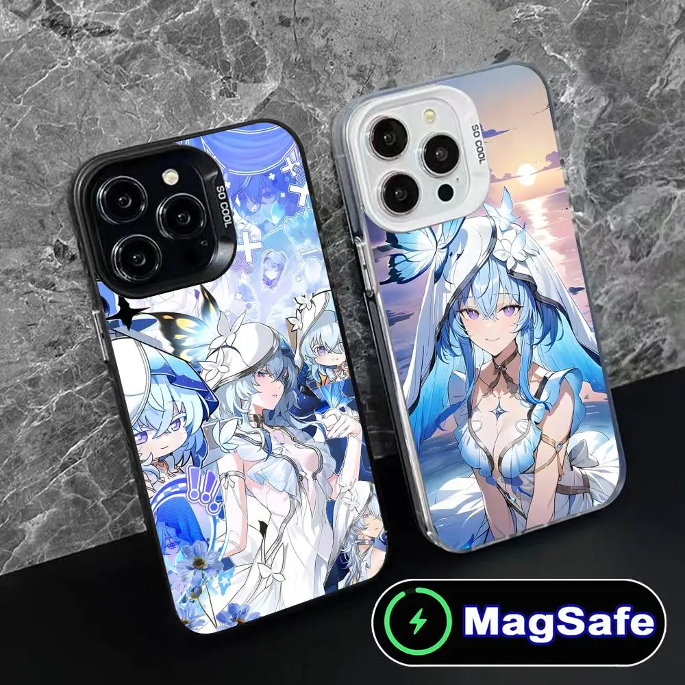 

Чехол для телефона Wuthering Waves Shorekeeper для iPhone 16, 15, 14, 13, 12, 11 Pro Max Plus MagSafe, полупрозрачный цветной принт для мобильных телефонов