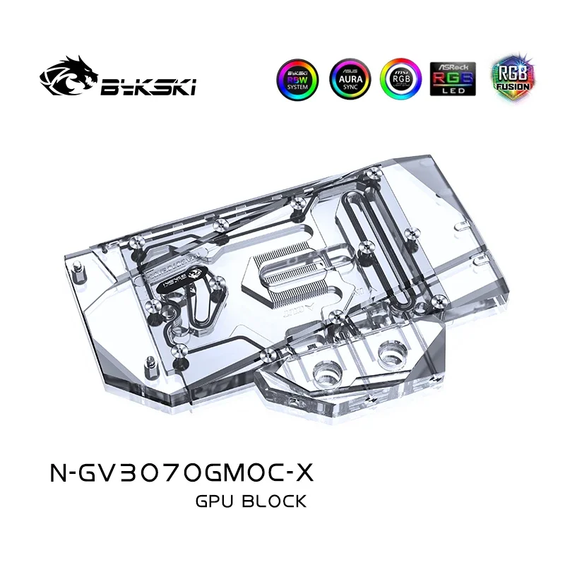 Imagem -04 - Bykski-bloco de Água Gigabyte Geforce Rtx 3070 3060ti. Placa Gpu 8g Radiador de Cobre e Rgb para Jogos Pro Vision Eagle Oc.