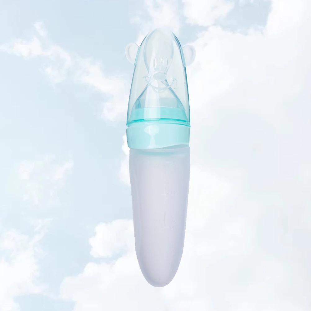 

Silicone Feeding Baby Squeezing Bottle Green Food Supplement Feeder Rice Silicone Feeder Paste Bottles Safe Infant Use