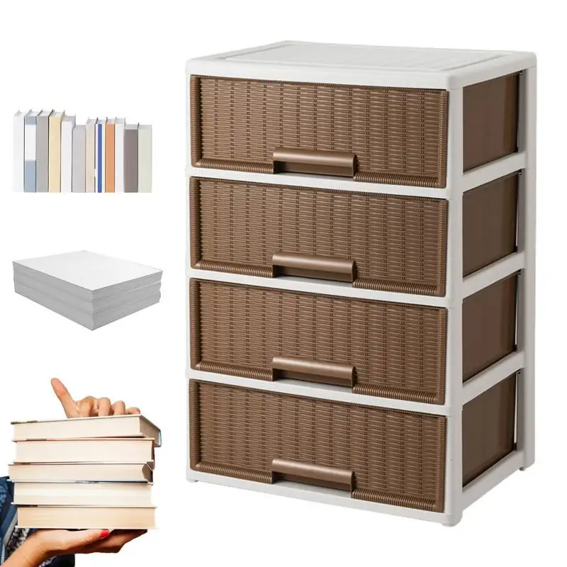 

Storage Box with Drawers Stackable Storage Containers with Drawers Classified Organizing Supplies with Handles Decorative