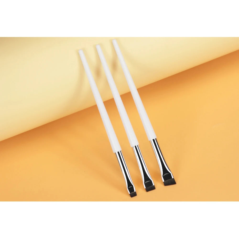 Mini Portable Makeup Brushes Cosmetic Beauty White or Black Fiber Hair Blade Eyeliner Eyebrow Tools for Kids or Girls Beginners