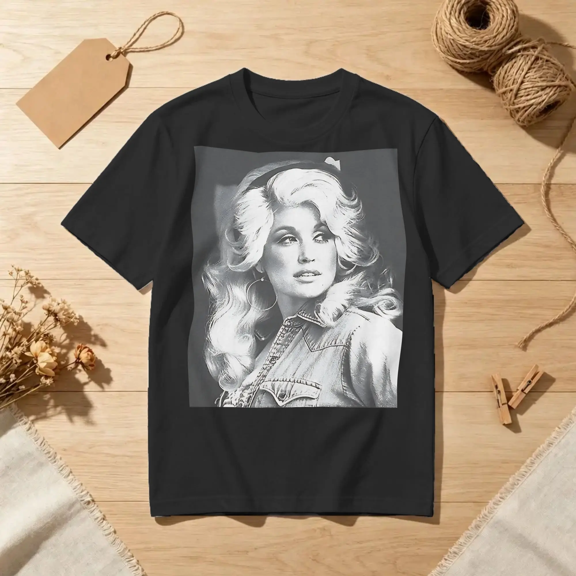 Awesome Vintage D-Dollys Singer T-Shirt Men Women's Round Collar Cotton T Shirts Dolly Parton Short Sleeve Tee Shirt Gift Idea