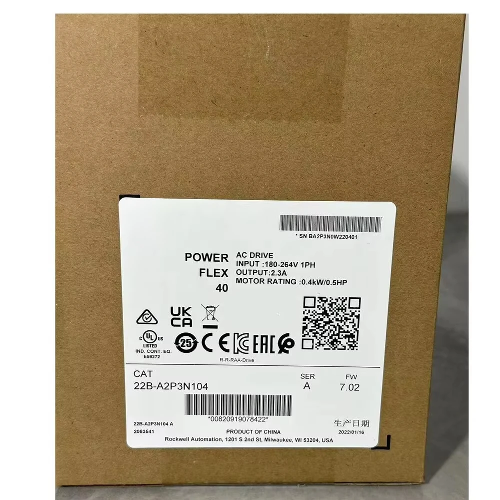 NEW AB 22B-A2P3N104  40- 0.4 kW (0.5 HP) AC Drive 22BA2P3N104