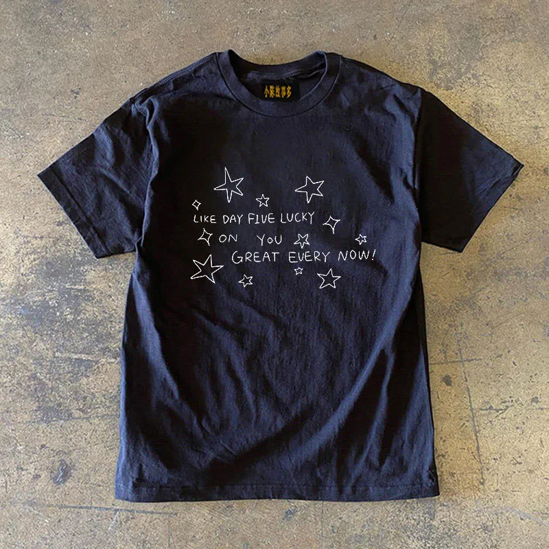 Loose Fit Cotton T-Shirt Short Sleeve Double Thread Pure Cotton American Retro Style Unisex Summer Fashion Teenage  Style