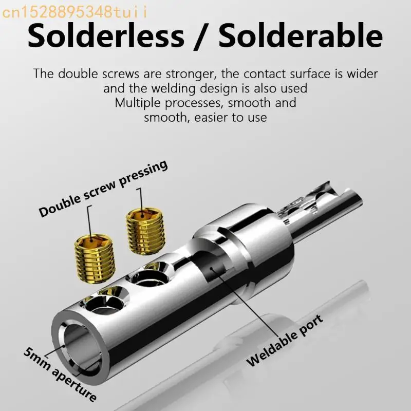 Y4QF 1PC سلك مكبر الصوت موصل الموصل بدون لحام/موز بامح