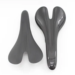 Black Mountain Bike Gloss Matt 3K Full Carbon Fibre Saddle Carbon Bicycle Saddle Road Front Seat Mat MTB saddle Parts Newest