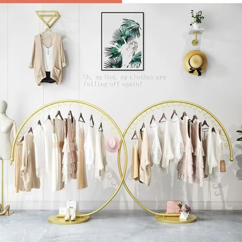 

European Style Wrought Iron Hat Rack, Floor To Ceiling Clothes Rack, Bedroom Clothes Hanger, Indoor Clothing Store Display Rack