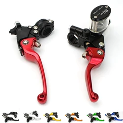 Pit Bike Motorcycle Folding Brake Clutch Lever With Front Pump For CRF KLX YZF RMZ Dirt Bike Hydraulic Master Cylinder Levers