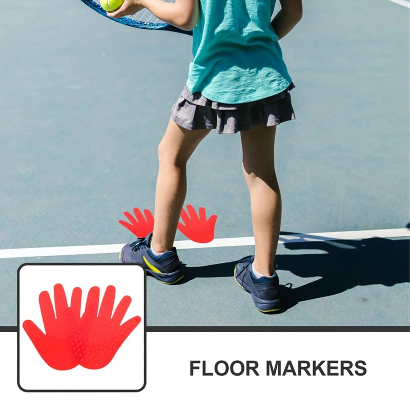 Hand Floor Markings Flooring Emblems Carpet Area Rugs Tennis Spot Markers For Gym Floor Site Marking Spots Hand Shape Durable