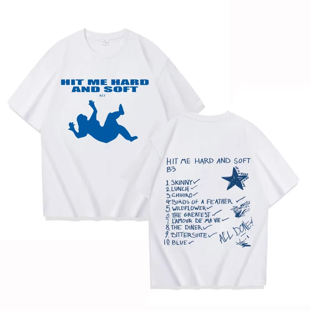 Billie Hit Me Hard And Soft Tshirt Cotton High Quality teen Y2k Pastel kawaii harajuku t-shirt Graph