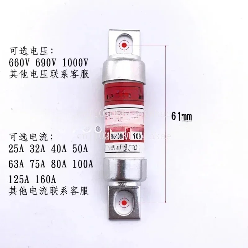 RGS4 Fuse 32A 40A 50A 63A 75A 80A 100A 125A 660V 690V 1000V 10PCS